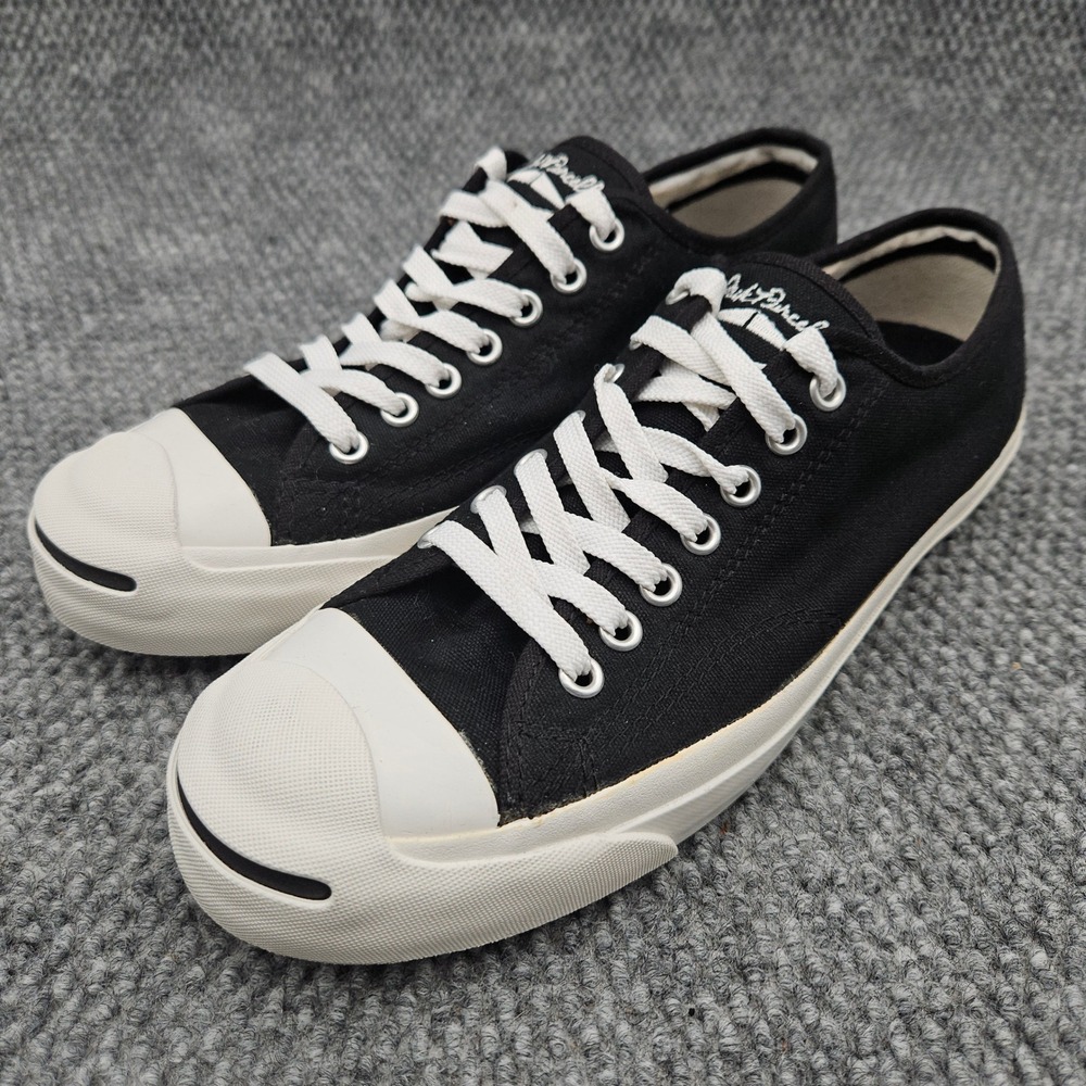 Converse Jack Purcell Women's 9.5 Men's 8 Black Sneakers Low Top Canvas 1Q699